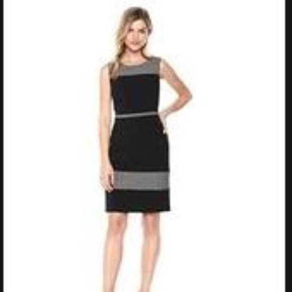 Nine West Color Block Stripe Sleeveless Dress - Picture 1 of 11